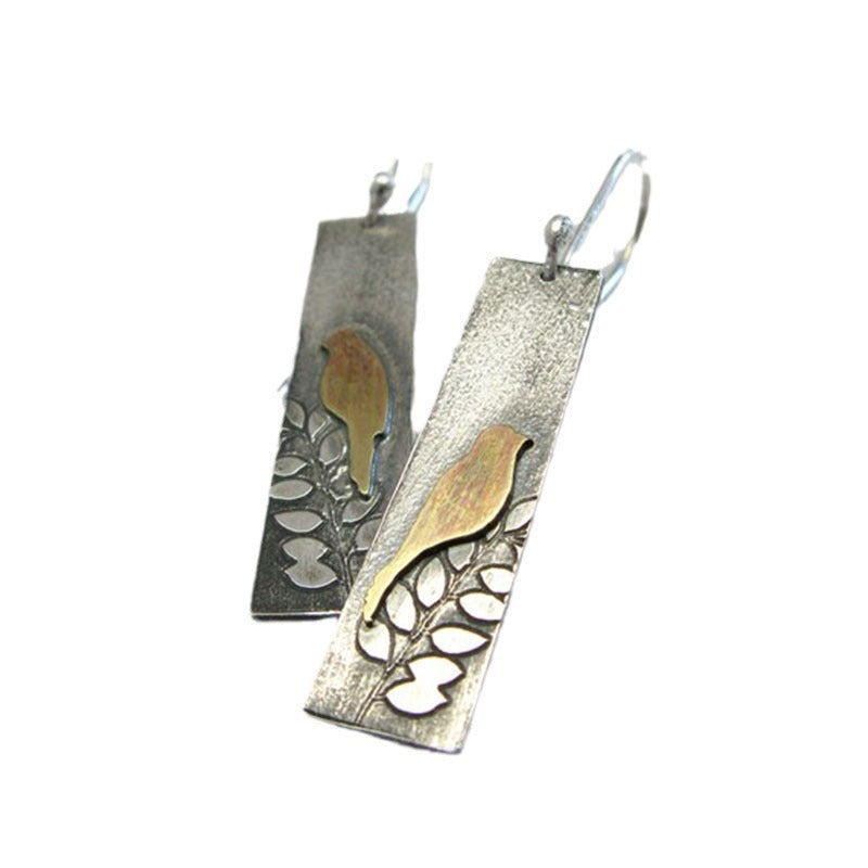 Vintage Alloy Bird Earrings For Women
