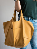 Vintage Large Capacity Handbags PU Soft Leather Big Bag Designer Luxury Women Shoulder Bag Beach On Vacation Woman Tote Bag