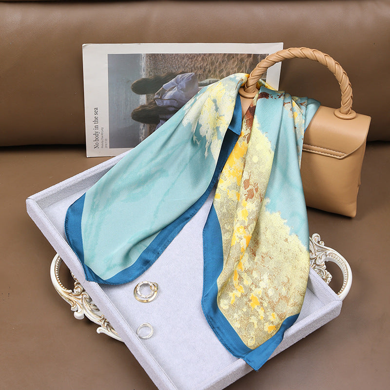 High-grade Korean Style Fashion Business Vintage Printed Scarf For Women