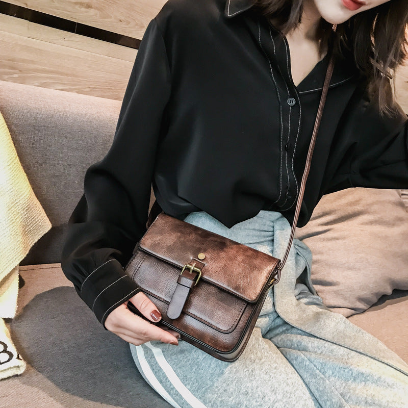 Vintage Women Flap Fashion Casual Leather Shoulder Bag