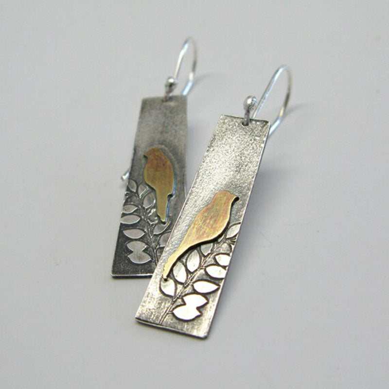Vintage Alloy Bird Earrings For Women