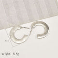 Women Simple Vintage Gold Moon Earrings