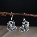 Creative Vintage Peacock Long Earrings For Women In Ethnic Style