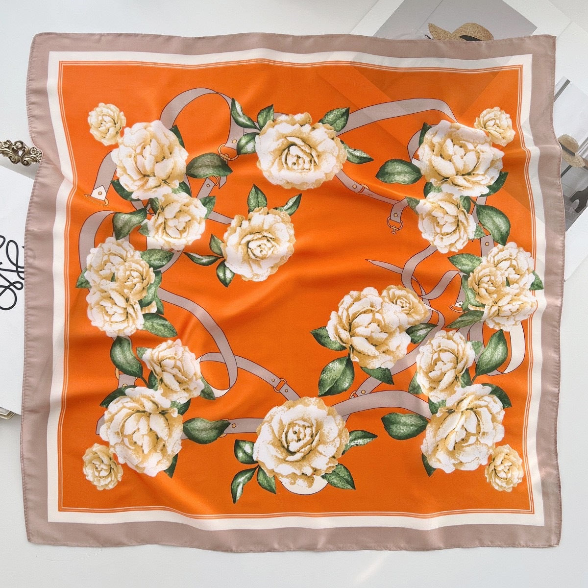High-grade Korean Style Fashion Business Vintage Printed Scarf For Women