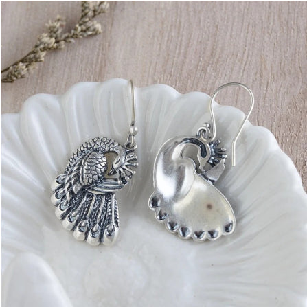 Creative Vintage Peacock Long Earrings For Women In Ethnic Style