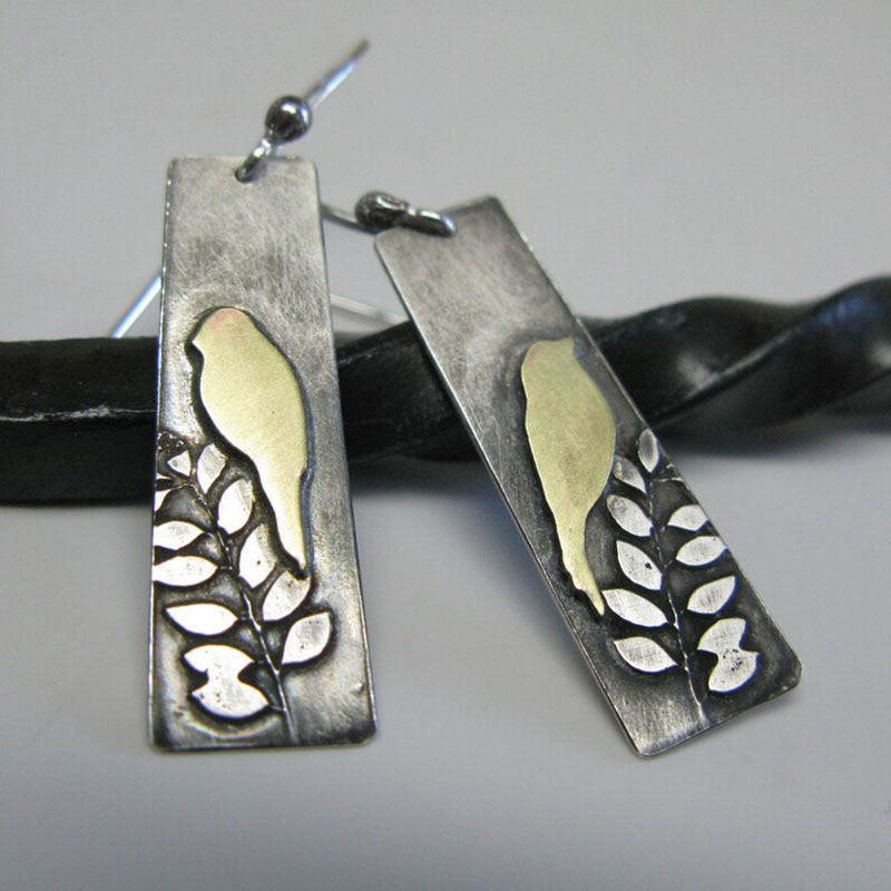 Vintage Alloy Bird Earrings For Women