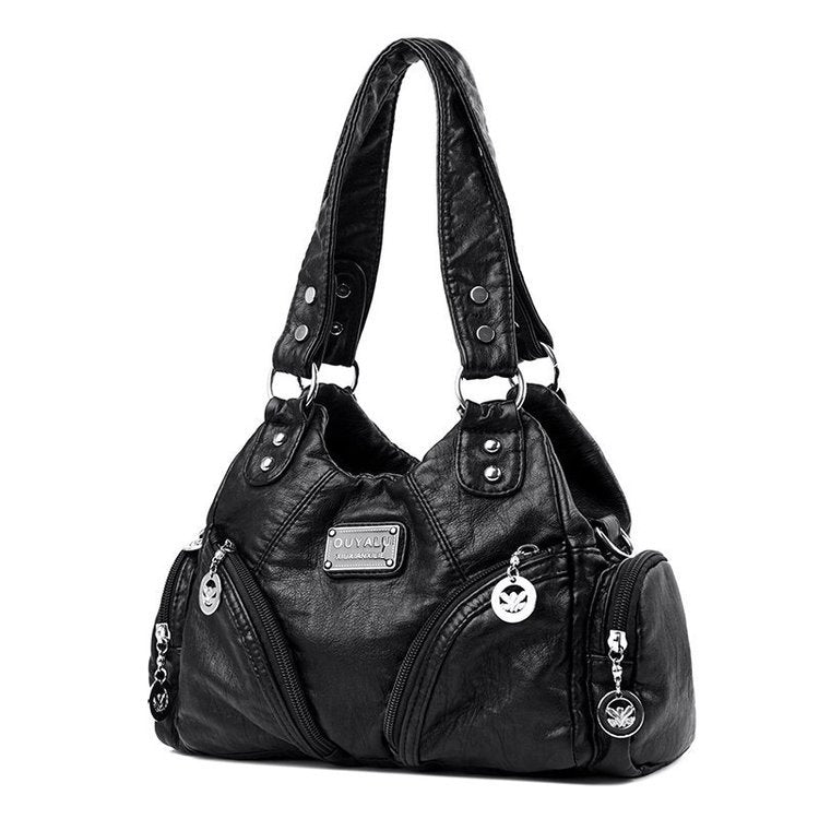 Vintage Soft Leather New Diagonal Single Shoulder Bag For Women