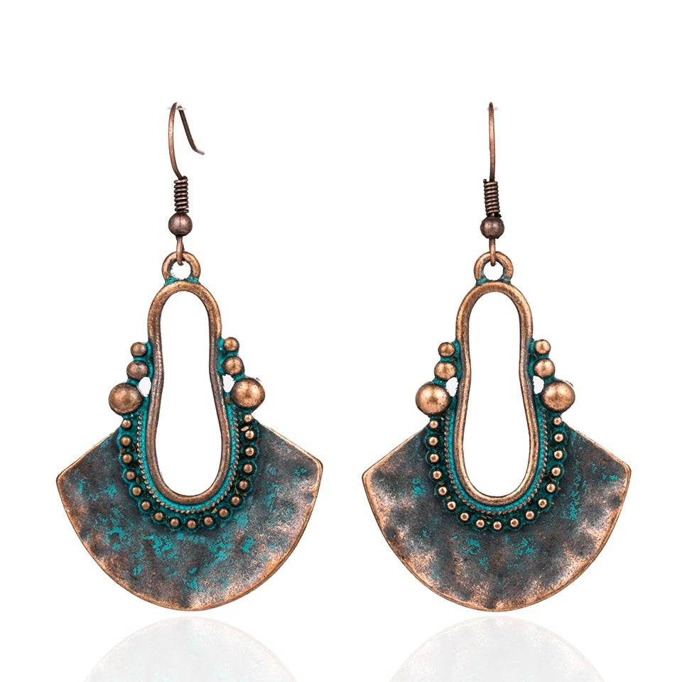 Vintage Boho Ethnic Antique Colors Drop Earrings For Women Female