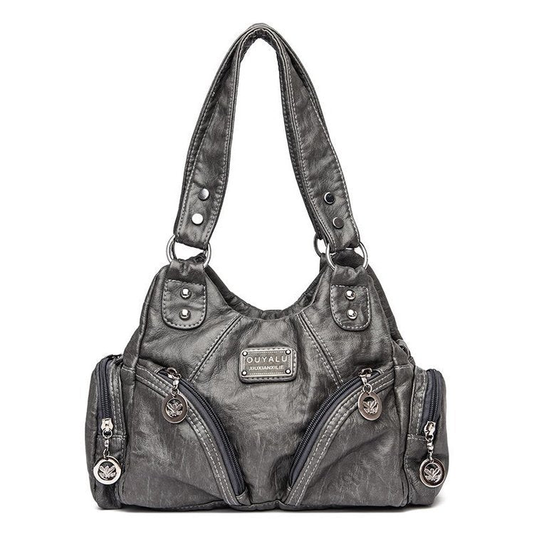 Vintage Soft Leather New Diagonal Single Shoulder Bag For Women