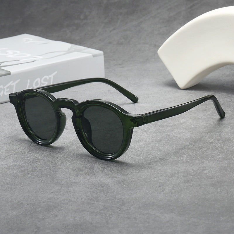 Vintage Round Frame Sunglasses For Women