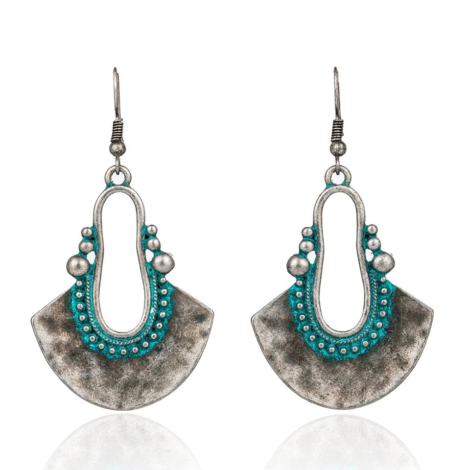 Vintage Boho Ethnic Antique Colors Drop Earrings For Women Female