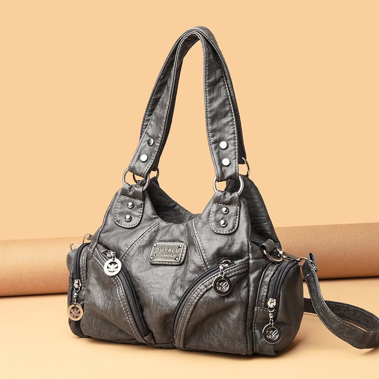 Vintage Soft Leather New Diagonal Single Shoulder Bag For Women
