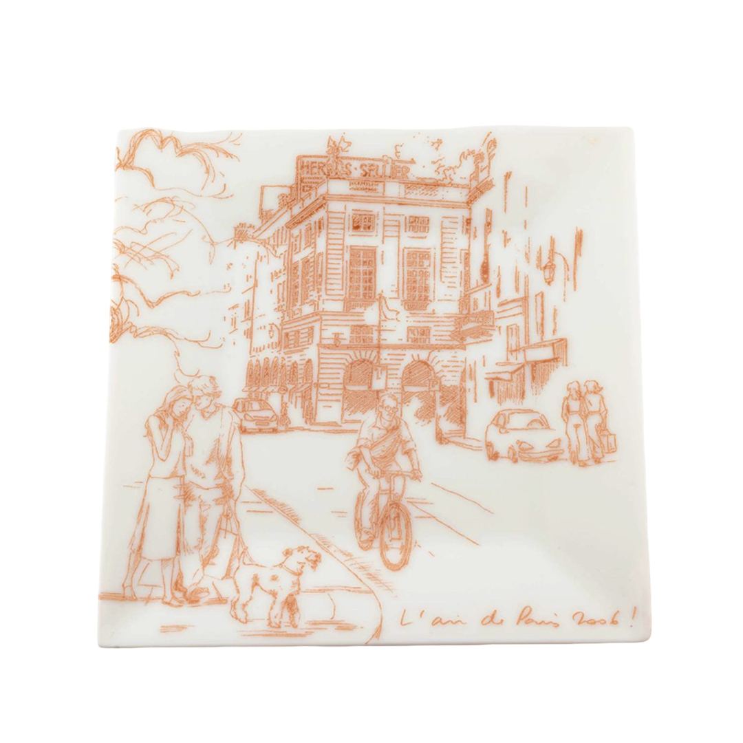 Charming Decorative Plate - Paris Scene - 8 Inch - Fine Porcelain