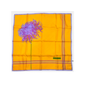 Christian Dior Women's Silk Scarf - Floral Design - Yellow & Purple