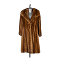 Women's Vintage Faux Fur Coat - Luxurious Brown Overcoat