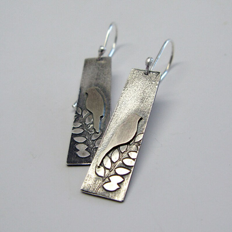 Vintage Alloy Bird Earrings For Women