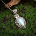Vintage Moonstone Drop Necklace For Women