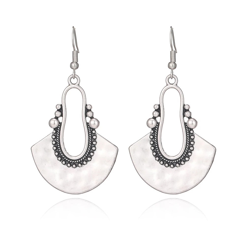 Vintage Boho Ethnic Antique Colors Drop Earrings For Women Female
