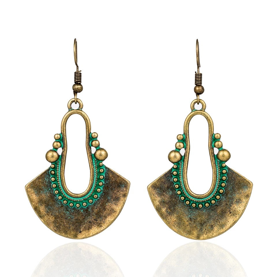 Vintage Boho Ethnic Antique Colors Drop Earrings For Women Female